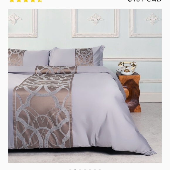 Chain of luxury duvet cover set ( Egyptian cotton) king size - Picture 3 of 5